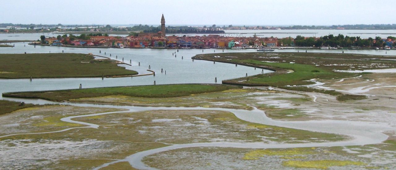 view of Burano from belltower of Torcello buranocampanile